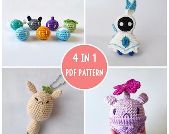 Genshin Impact Pattern Bundle - 4 in 1 PDF Crochet Pattern by Crochethea