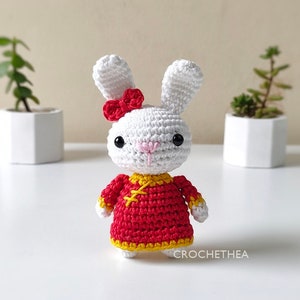 Chinese New Year Rabbit Crochet Pattern PDF Amigurumi Pattern image 2