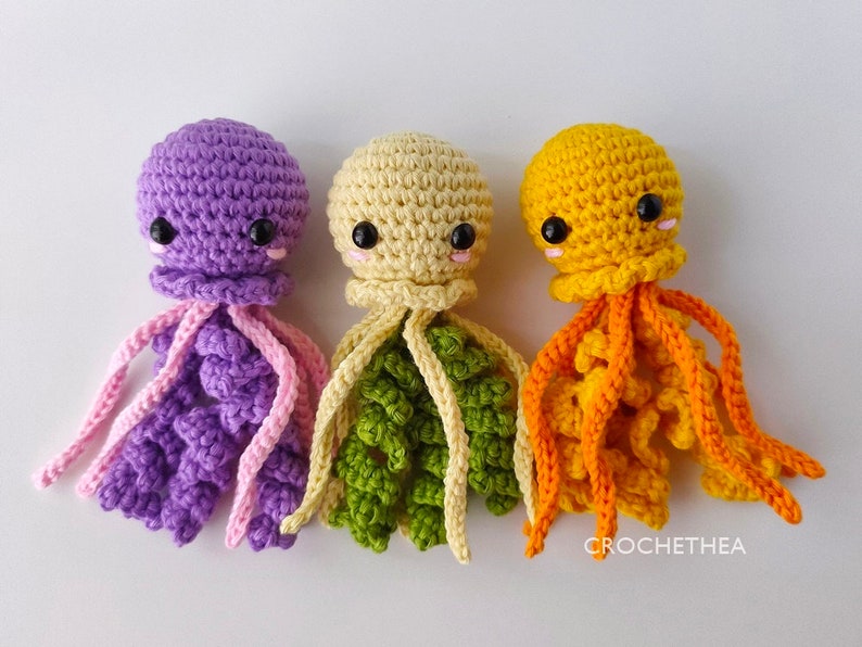 Little Jellyfish Crochet Pattern PDF Amigurumi Pattern image 1