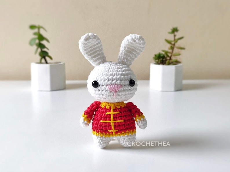 Chinese New Year Rabbit Crochet Pattern PDF Amigurumi Pattern image 3