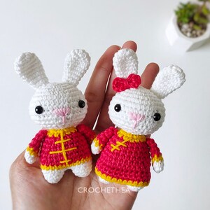 Chinese New Year Rabbit Crochet Pattern PDF Amigurumi Pattern image 4