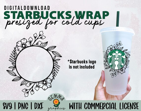 Download Floral Starbucks Svg Floral Frame Starbucks Cup Svg Flower Etsy
