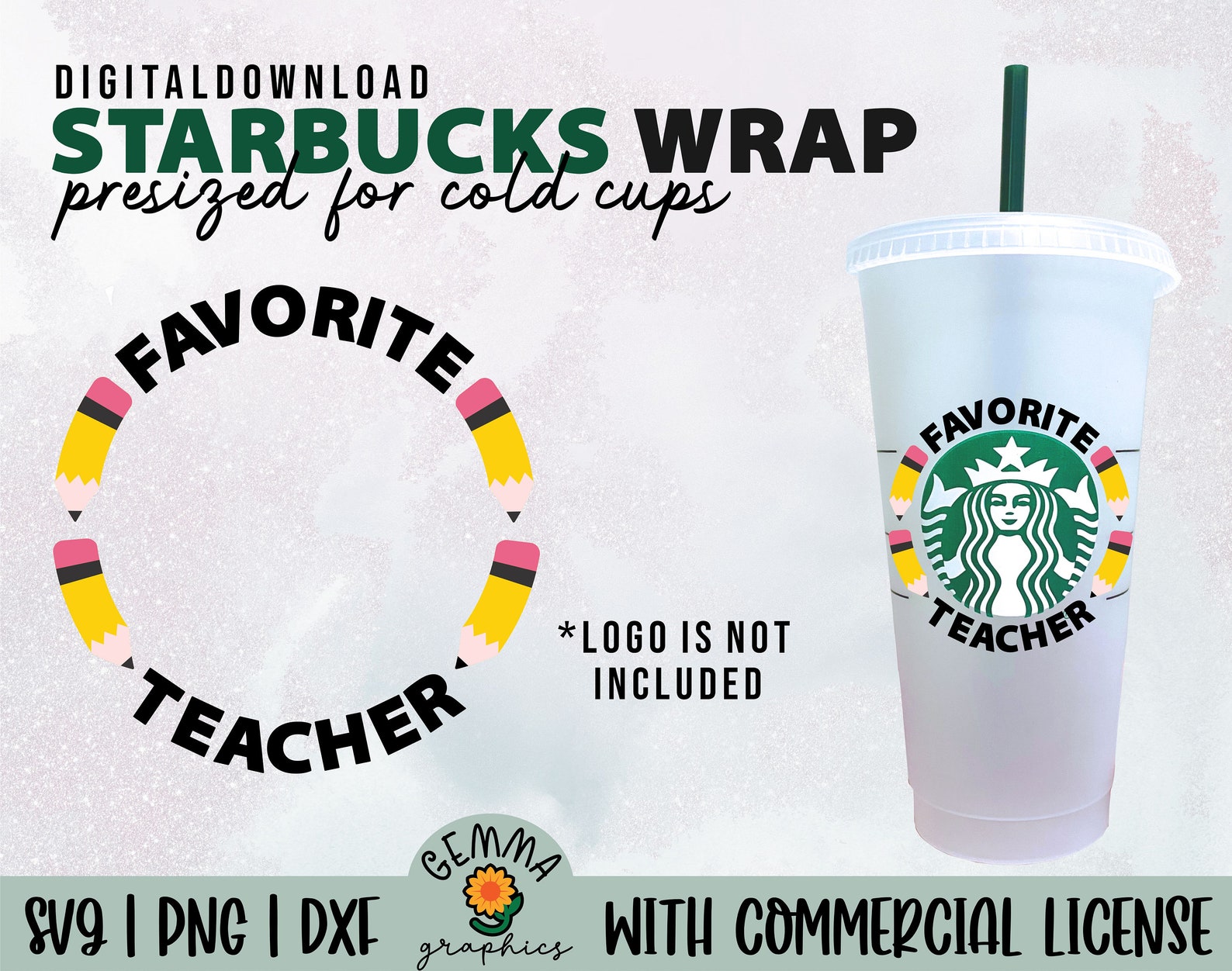 Professeur préféré Starbucks svg Teacher Fuel Starbucks Cup | Etsy