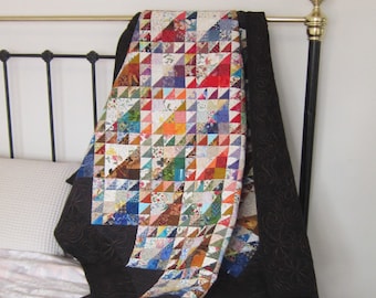 Under The Rainbow - patchwork quilt - single bed