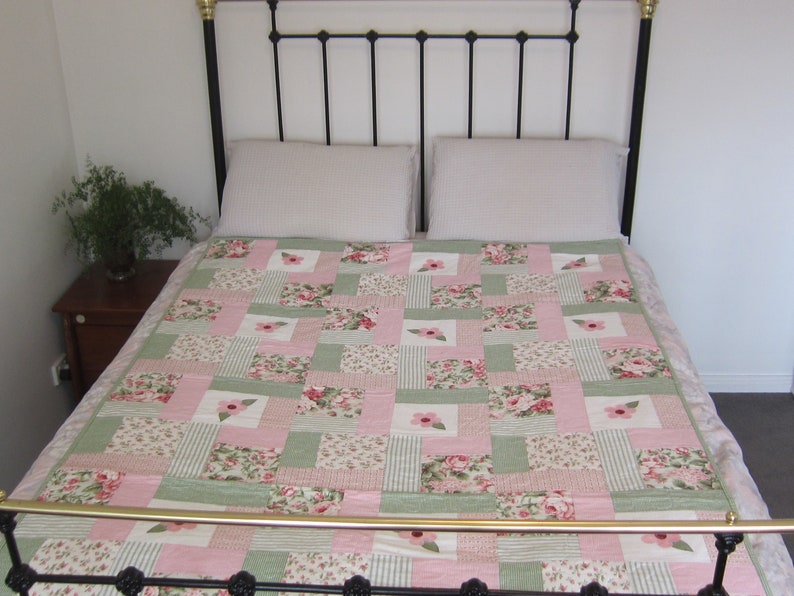 Patience Chic Patchwork Quilt Single Bed Etsy Australia