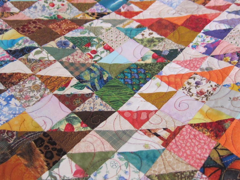 Under the Rainbow Patchwork Quilt Single Bed Etsy