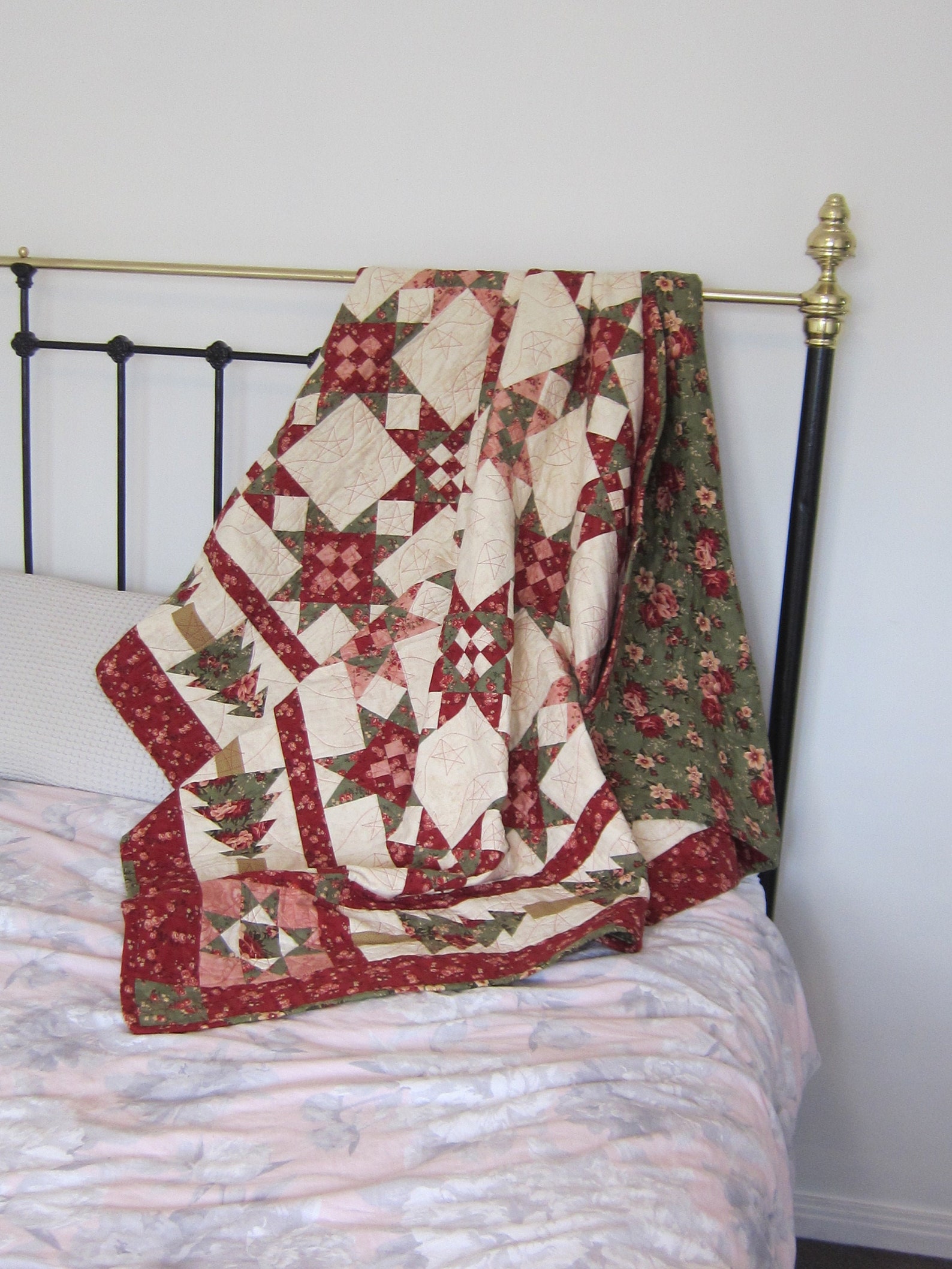 Stars of the Season christmas Patchwork Quilt Queen Size Etsy