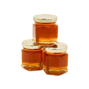 Mini Pure Honey Hex Jars