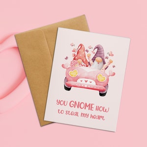J'ai tellement de chance de vous Gnome | Carte mignonne de Saint-Valentin, carte d’anniversaire, carte pour petit ami, carte pour petite amie, pour lui, pour elle