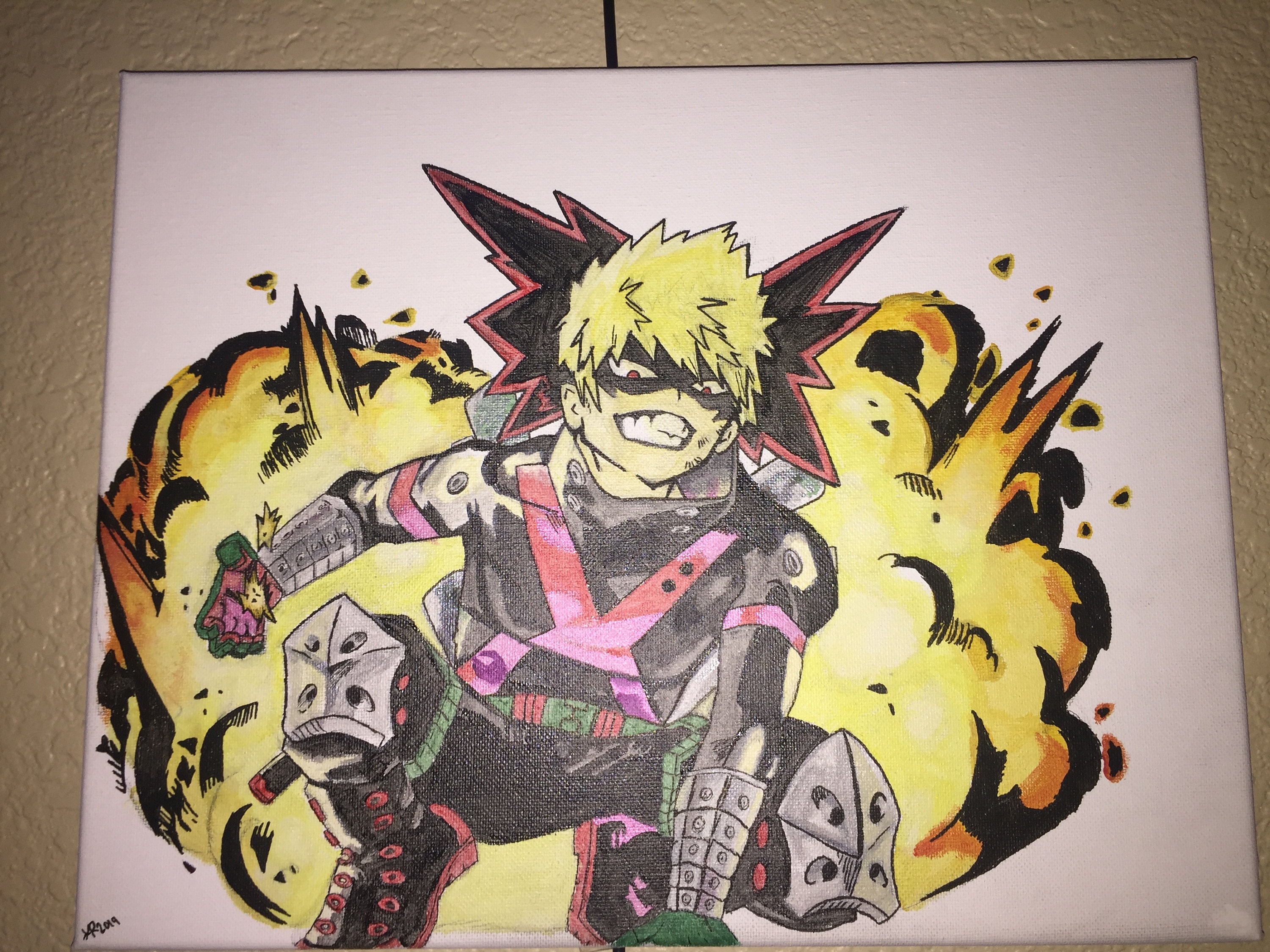 Explosion Boy Painting From Anime - Etsy