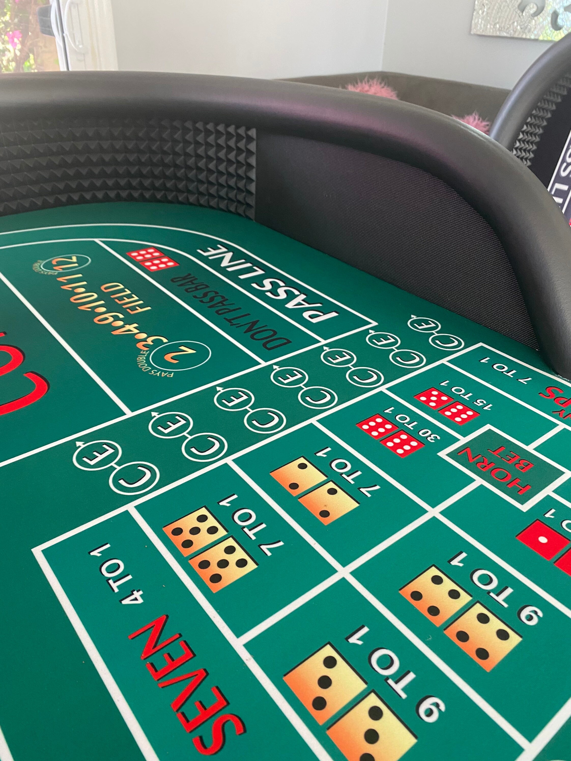 Off the Diamond Wall Craps Table With Folding Legs Etsy