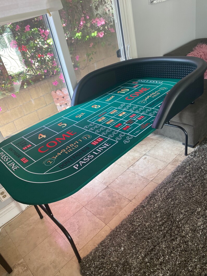 Off The Diamond Wall Craps Table with Folding Legs Etsy