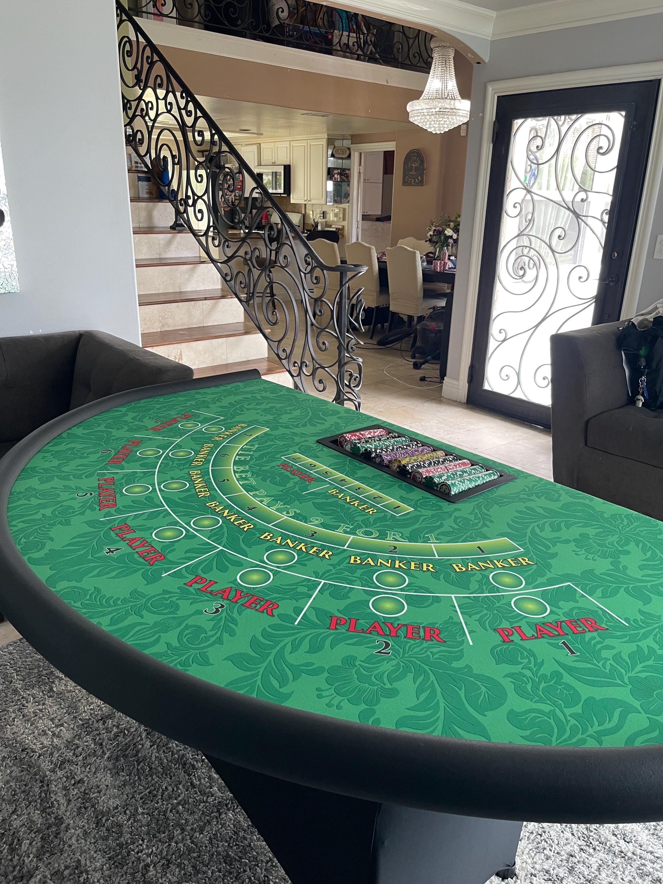 Baccarat Table Green With Folding Legs - Etsy