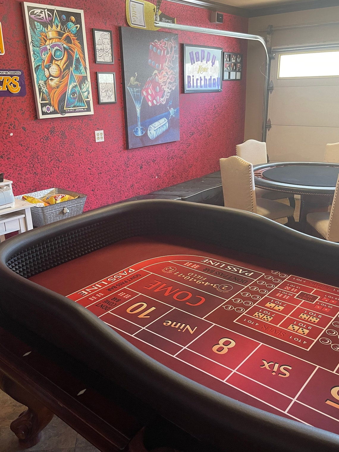 Craps Table Top With Diamond Walls for an 8 Foot Pool Table Etsy