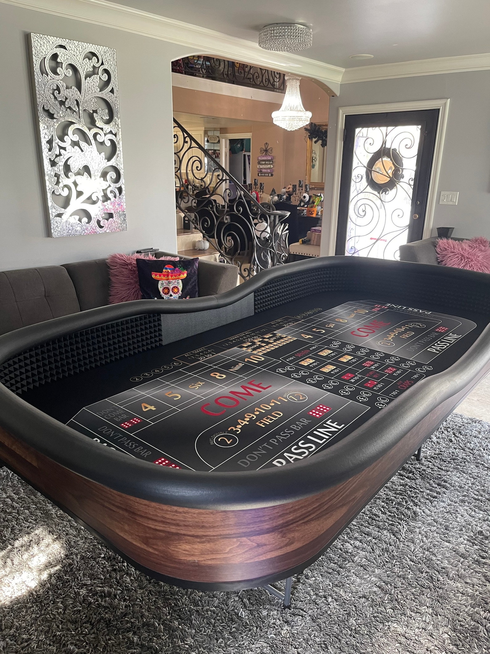 Craps Table Top With Diamond Walls for an 8 Foot Pool Table Etsy