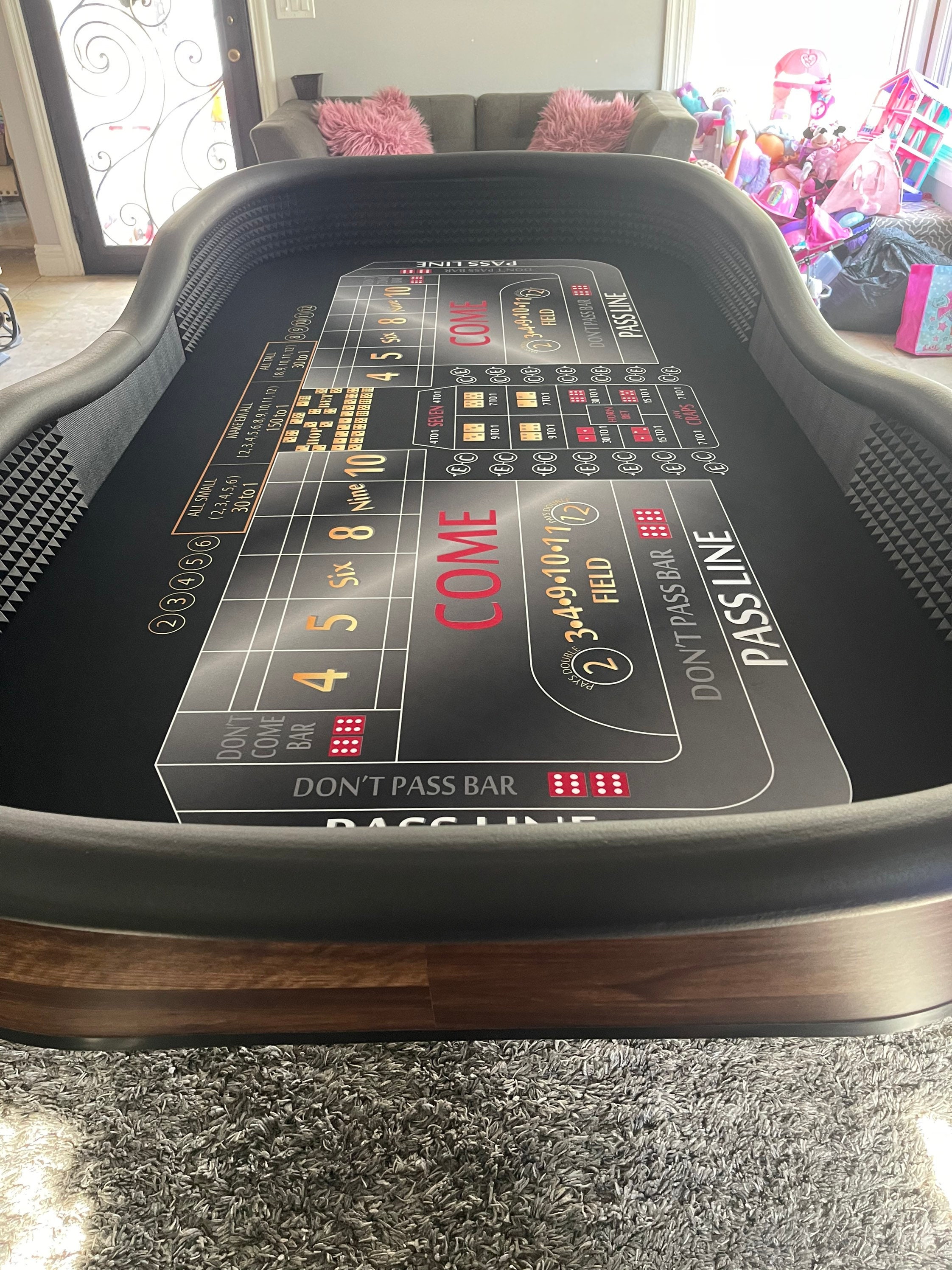 7 1/2 Foot Craps Table With Folding Legs all Tall Small & Etsy