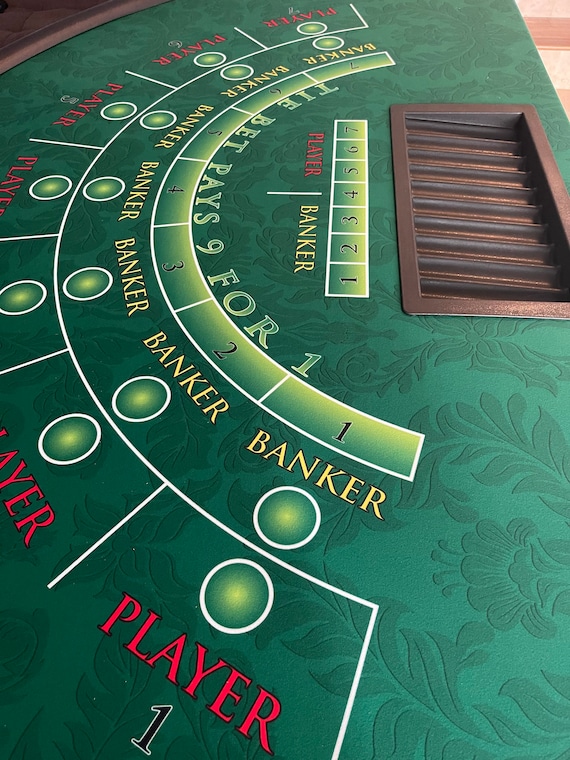 Baccarat Table Green With Folding Legs - Etsy