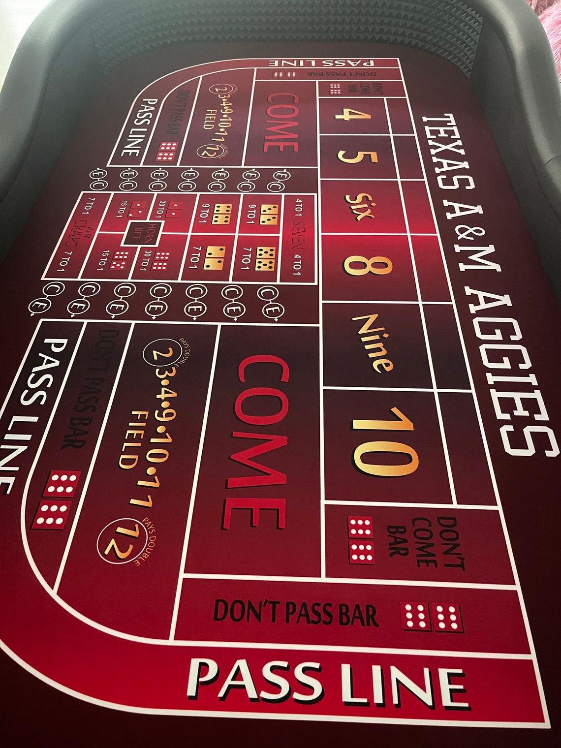 Custom Made Craps Table & Layout Etsy