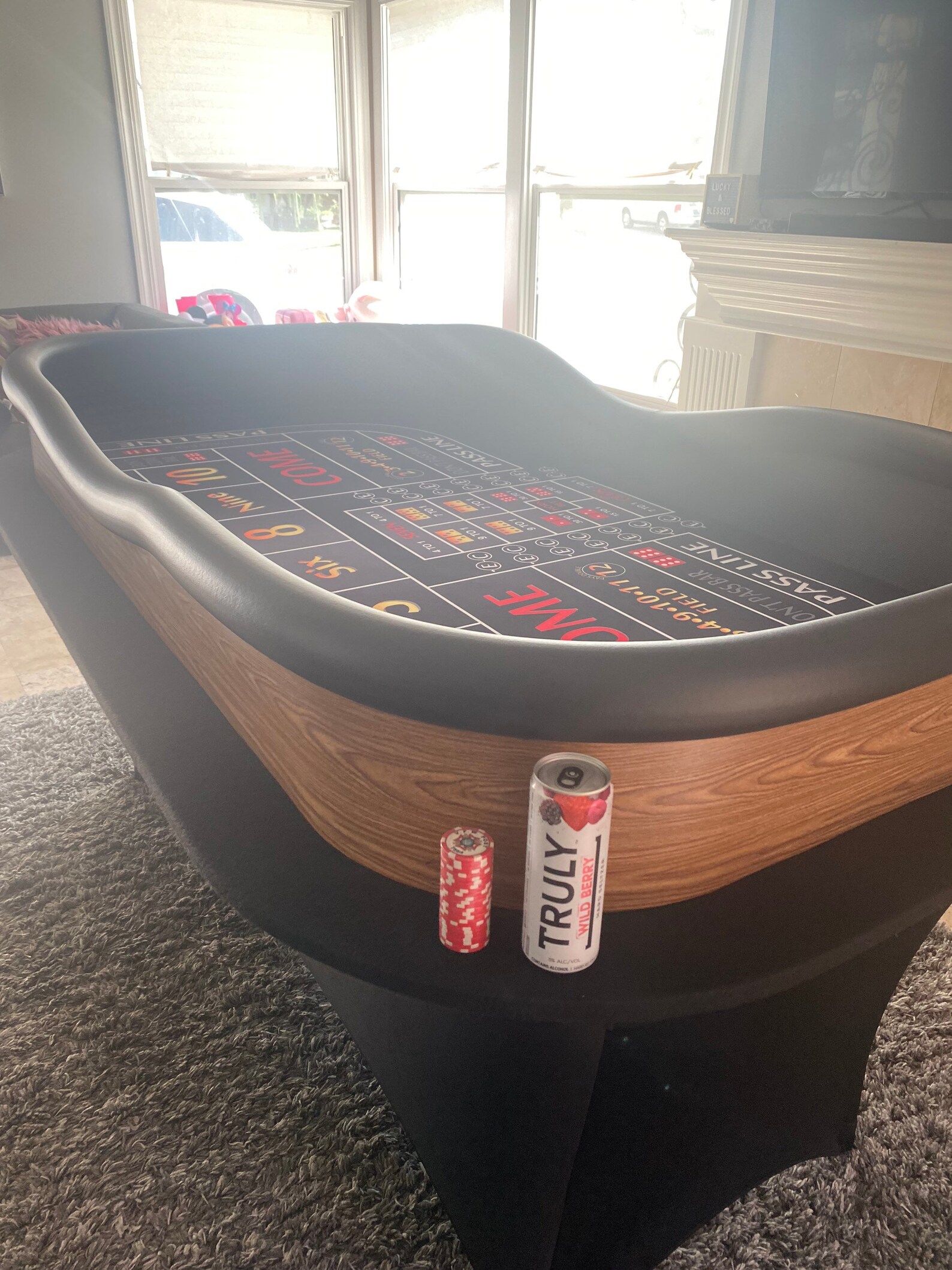 Craps Table Top 7 X 4 Wood Look Etsy