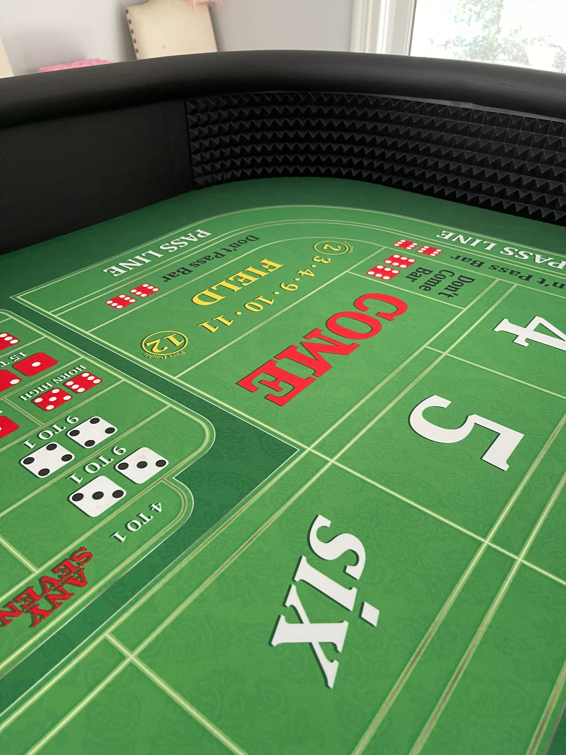 Craps Table Rug Sharp Craps Table With Diamond Walls, Green Felt, and Folding Legs - Etsy