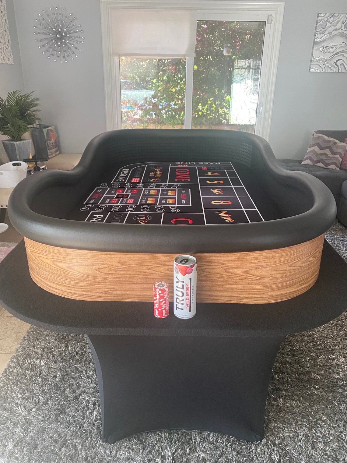 Craps Table Top 7 X 4 Wood Look Etsy