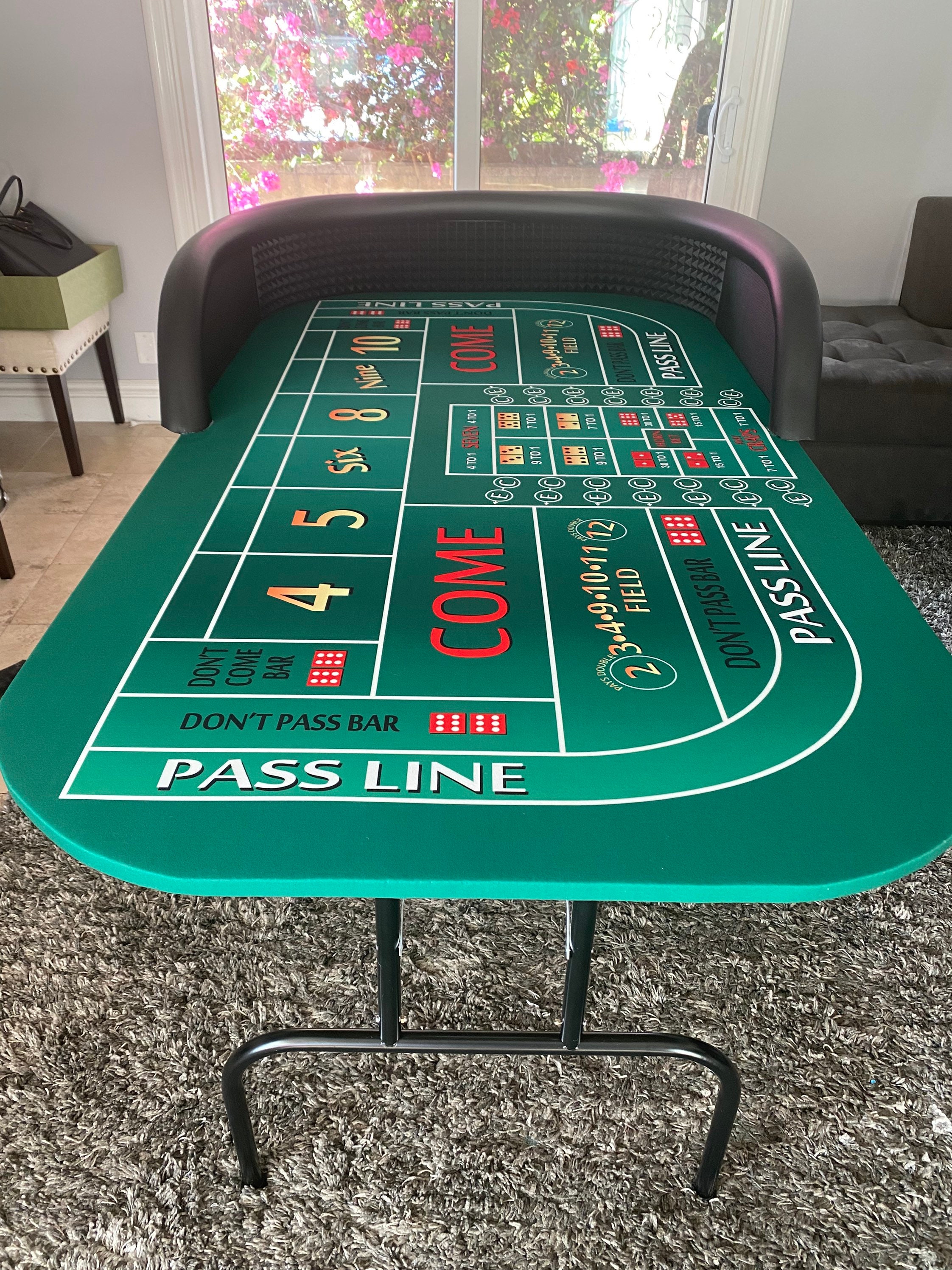Off the Diamond Wall Craps Table With Folding Legs Etsy