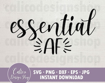 Essential AF - Archivo SVG para cortar - Svg, Png, Dxf, Eps, Jpg