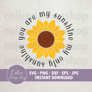 Você é meu raio de sol SVG girassol - Você é meu raio de sol svg para Cricut - Você é meu raio de sol Camisa SVG para placas, camiseta, estêncil, caneca