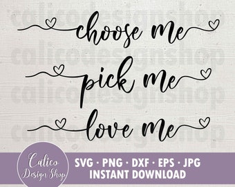 Elígeme, escógeme, ámame- Cita de Grey's Anatomy, Archivo SVG - signo de aniversario - cita de adopción - Svg, Png, Dxf, Eps, Jpg