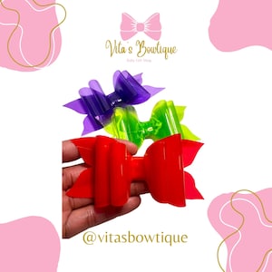 Waterproof Hair Bows | Summer Hair Clip | Water Bows | Jelly Bows