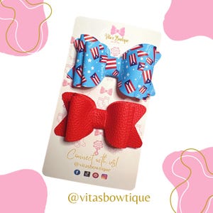 Puerto Rico Flag Bow | Boricua Hair Bow | Latina Hair Bows