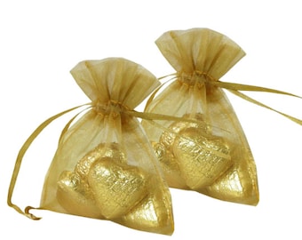 Set Of 100 Organza Gift Bags Large 4X6" Party Wedding Baby shower Jewelry Bags Pouches Watch Gift Online Shopping B'day Gift Candy Pouches