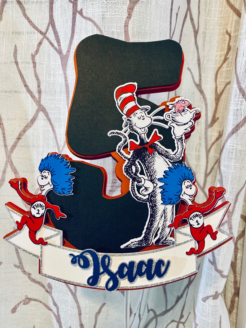 Cat in the Hat Cake Topper Dr. Seuss Cake Topper | Etsy