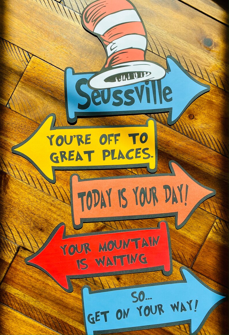 Seussville Cat In The Hat Dr Seuss Quote Signs Etsy