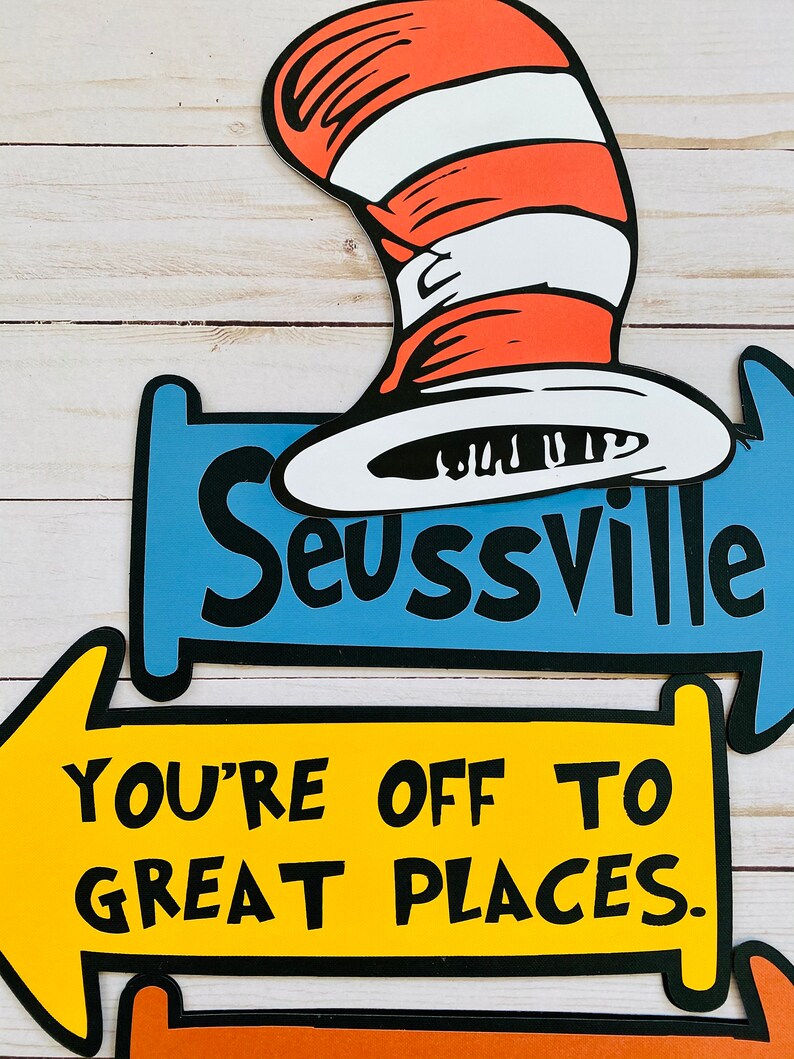 Seussville Cat In The Hat Dr Seuss Quote Signs Etsy