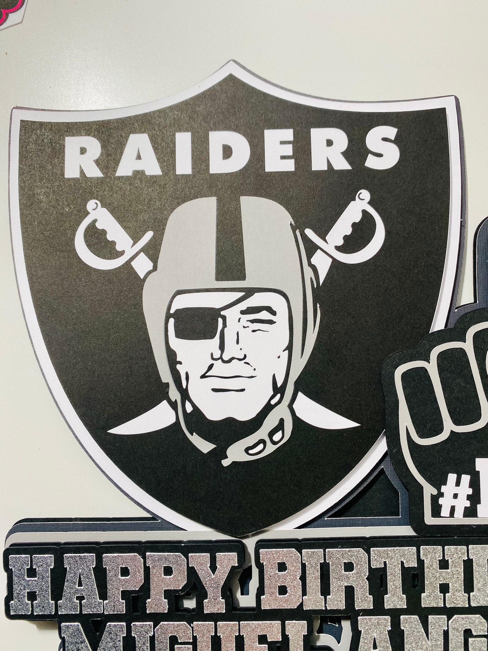 Raiders Personalized Cake Topper Birthday Cake Topper Etsy