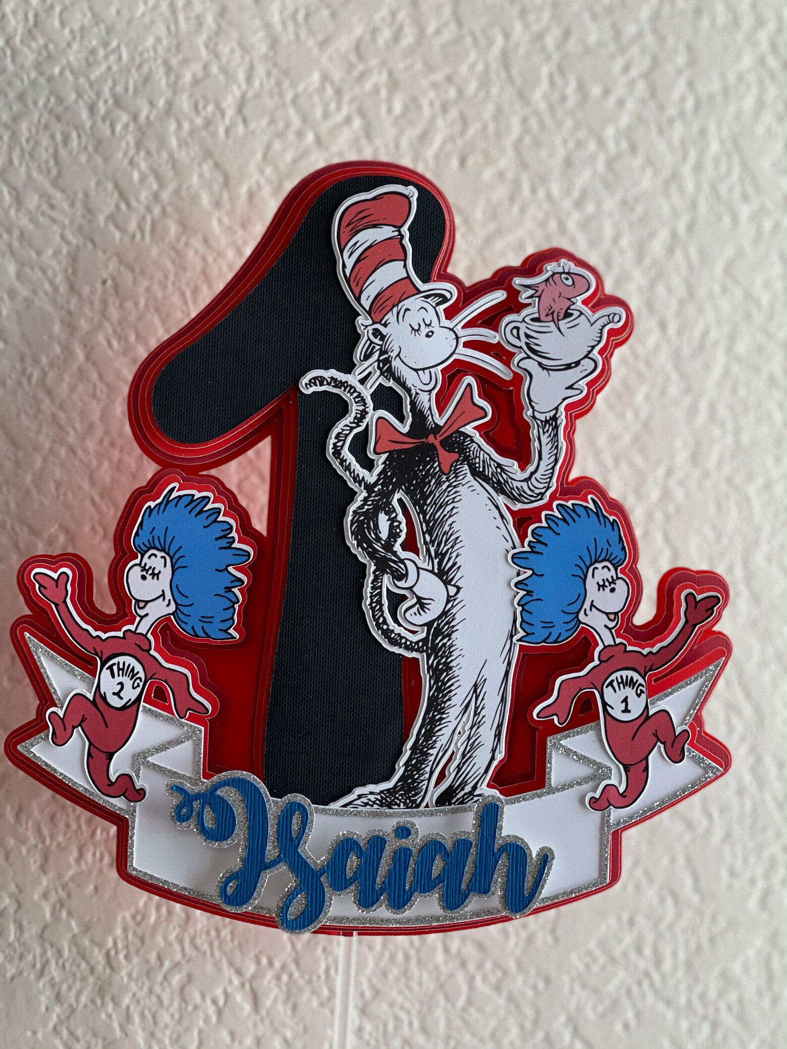 Cat in the Hat Cake Topper Dr. Seuss Cake Topper | Etsy