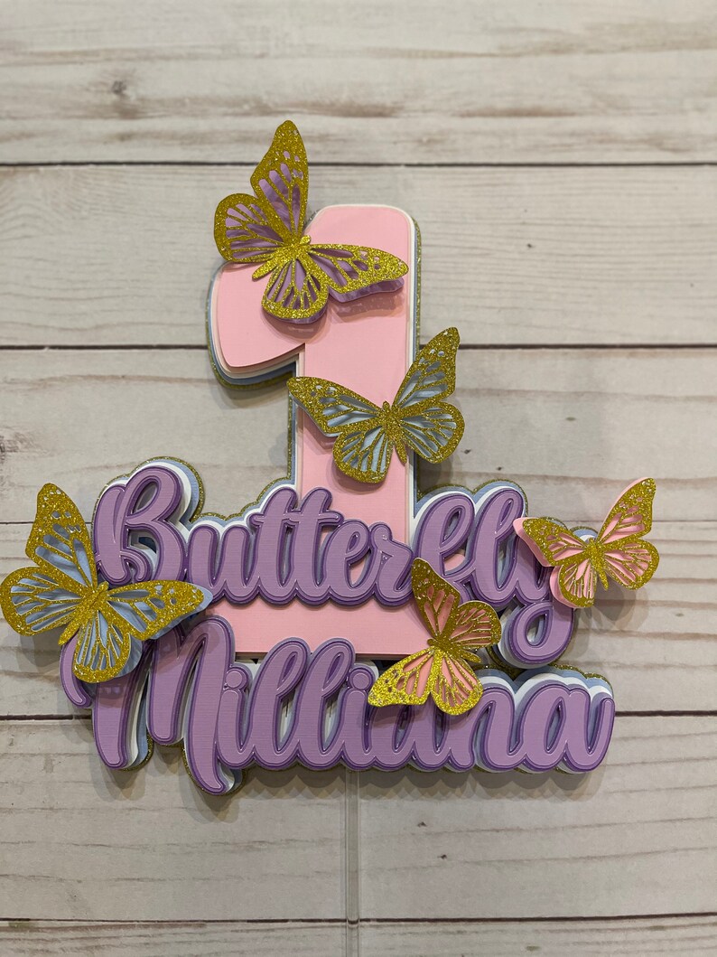 Download Butterflies Cake Topper Personalize 3d Butterfly Cake Topper Butterfly Cake Topper Baking Cake Decoration Party Gifting