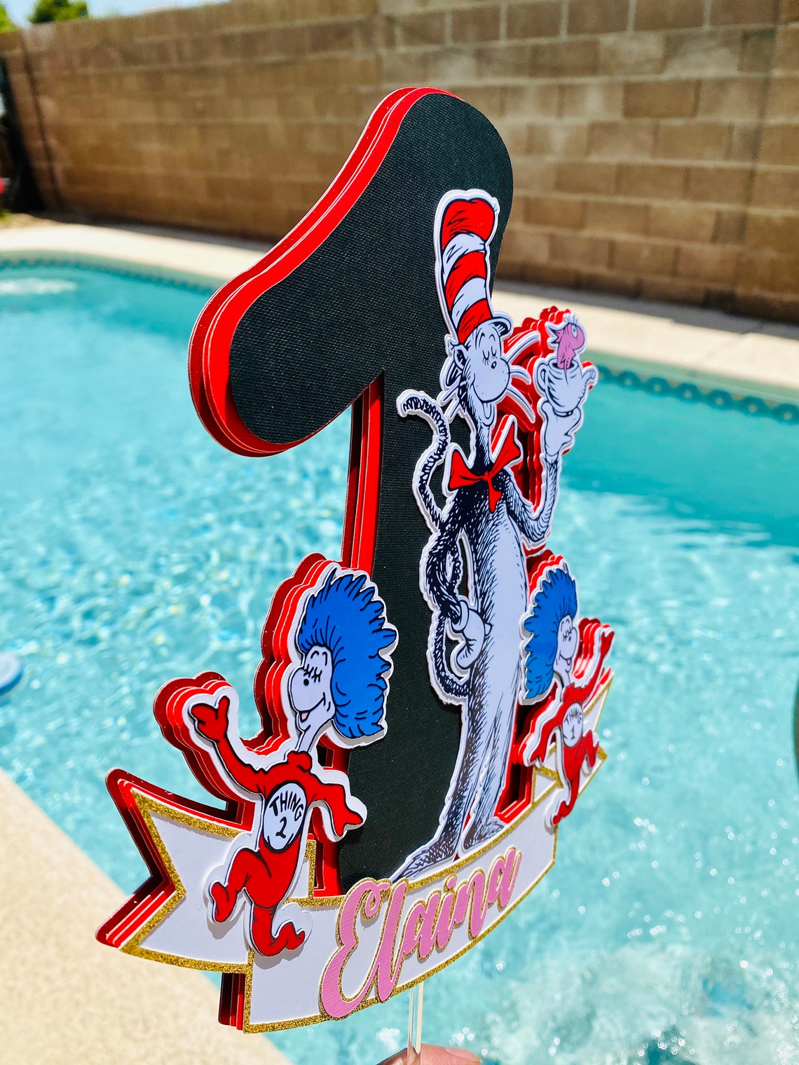 Cat in the Hat Cake Topper Dr. Seuss Cake Topper | Etsy