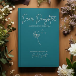 Diario de duelo personalizado por la pérdida de una hija: obsequio conmemorativo para una hija, obsequio de condolencias, obsequio por la pérdida de una hija, cartas para un diario de duelo para una hija