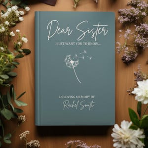 Querida hermana, solo quiero que sepas: Diario de duelo por la pérdida de una hermana, Libro de recuerdos personalizado, Regalo de condolencia por la pérdida de un hermano.