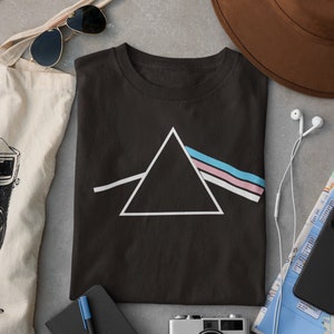 Dark Side of the Moon Trans Pride Shirt, Transgender Clothing, MTF Transgender, Transgender FTM, Trans Ally, Non Binary