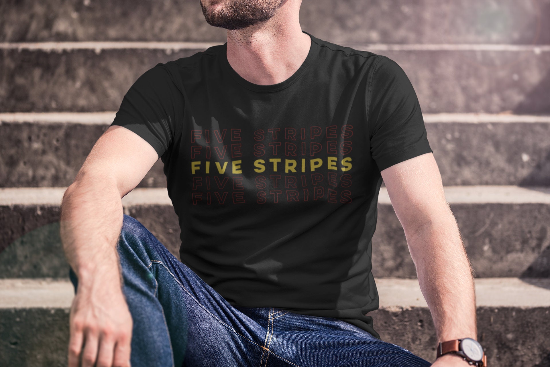 Five Stripes Tshirt Atlanta Soccer Black Unisex Tshirt - Etsy