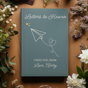 Diario de duelo "Cartas al Cielo" para niños - Libro de recuerdos de la pérdida de un hijo - Regalo personalizado para el duelo - Cuaderno de escritura sanadora para niños