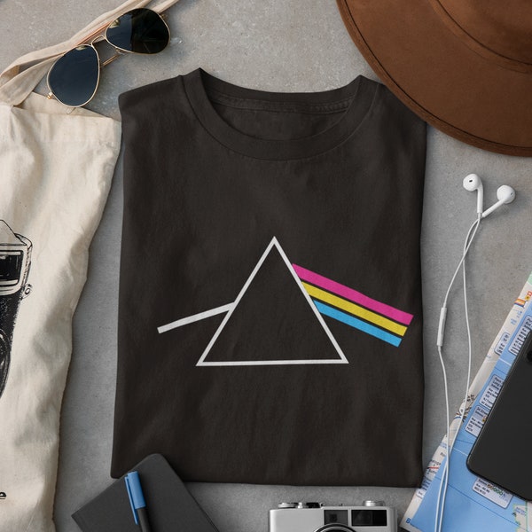 Dark Side of the Moon Pansexual Pride Shirt, Pansexual, Queer Shirt,Queer Gifts, Pride Outfit, Non Binary Pride