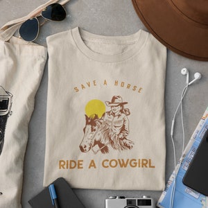 Save a Horse Ride a Cowgirl Shirt,Lesbian Pride Shirt, Gay Cowboy Shirt,Queer Pride,Sapphic Shirt