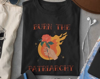 Brennen Sie das Patriarchat Unisex T-Shirt, feministisches Grafik-T-Shirt