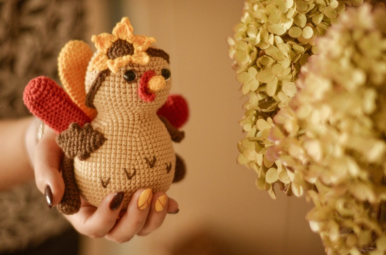 Crochet Turkey pattern. Thanksgiving decor country kitchen image 1