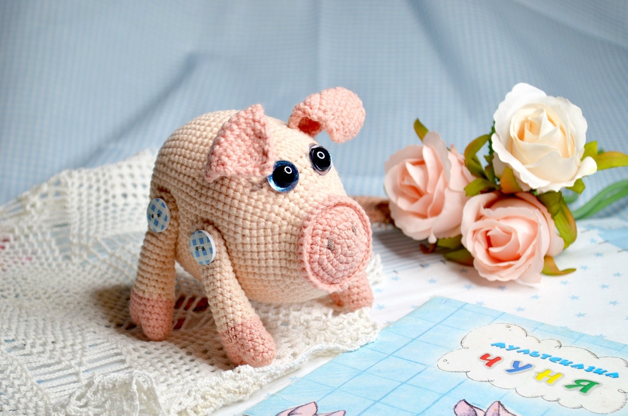 Crochet pig pattern / Realistic crochet baby pig easy pattern | Etsy