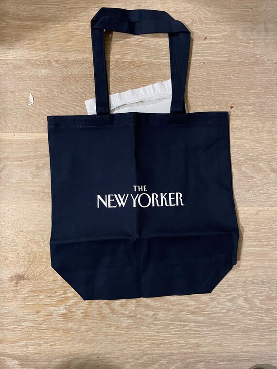 Navy canvas sales tote bag